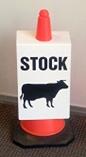 Folded "Stock" Cone Sign - Cattle